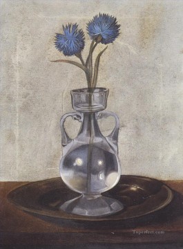 Abstracto famoso Painting - El jarrón de acianos surrealista